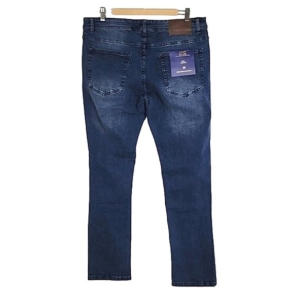 NWT Cavalli Class Men's Slim Straight Denim Dark Wash Blue Jeans Size 36 - Picture 4 of 15